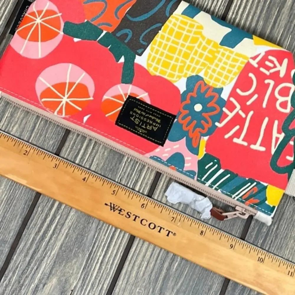Chalo & Co‎ Artist Impressions Zipper Travel Makeup Cosmetic Bag Colorful